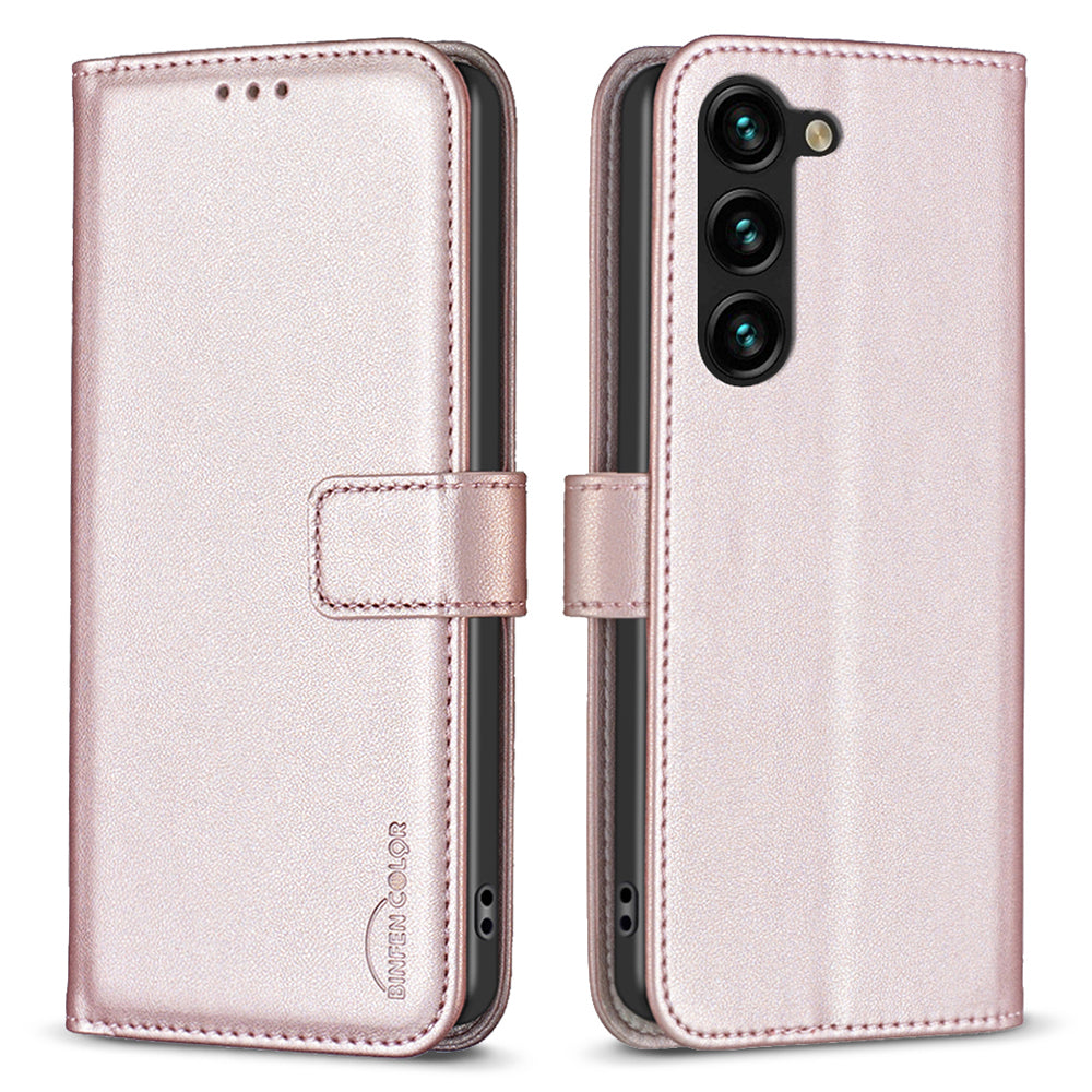 BINFEN COLOR BF17 For Samsung Galaxy S23 Leather Phone Case Anti-drop Stand Wallet Cover BINFEN COLOR BF17 For Samsung Galaxy S23 Leather Phone Case Anti-drop Stand Wallet Cover